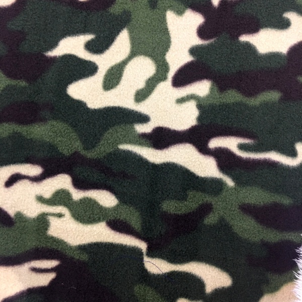 Printed Fleece Fabric - Camouflage